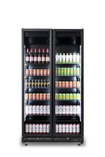REFRIGERATOR 2 GLASS DOORS BLACK NAP-850, image 5