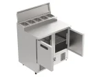 Proex 2 Door Topping Salad Prep Fridge 257L-PS200, image 3
