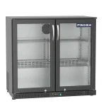 Proex BKB-235H Double Hinged Glass Door Back Bar Cooler – 170L Black