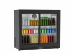 Proex BKB-235S Double Sliding Glass Door Back Bar Cooler – 170L Black