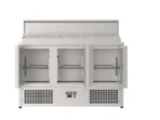 Proex PS300 3-Door Refrigerated Pizza Prep Counter – 368L Stainless Steel - Image 3
