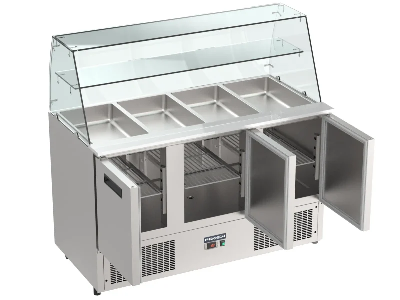 Proex S903SG 3-Door Refrigerated Salad Bar Counter with Glass Display – 368L, image 2