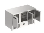 Proex S903 SS Top 3-Door Counter Fridge with Stainless-Steel Worktop – 368L - Image 3