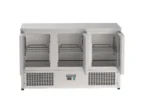 Proex S903 SS Top 3-Door Counter Fridge with Stainless-Steel Worktop – 368L - Image 4