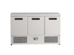 Proex S903 SS Top 3-Door Counter Fridge with Stainless-Steel Worktop – 368L - Image 5