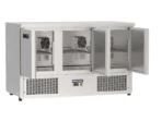 Proex S903 SS Top 3-Door Counter Fridge with Stainless-Steel Worktop – 368L - Image 2