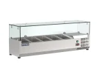Proex VRX1200/330 Countertop Refrigerated Topping Unit with Glass Canopy – 5 × GN 1/4