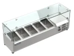 Proex VRX1200/330 Countertop Refrigerated Topping Unit with Glass Canopy – 5 × GN 1/4, image 3