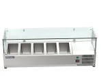 Proex VRX1200/330 Countertop Refrigerated Topping Unit with Glass Canopy – 5 × GN 1/4, image 4