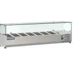 Proex VRX1500/330 Countertop Refrigerated Topping Unit with Glass Canopy – 7 × GN 1/4